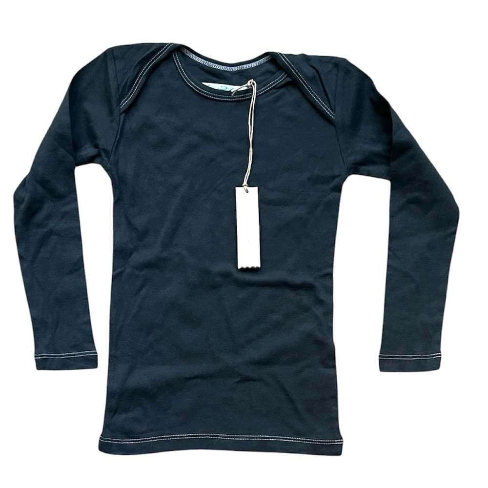 Flora and Henri long sleeve gray lap shirt 100% cotton size 6yr NWT